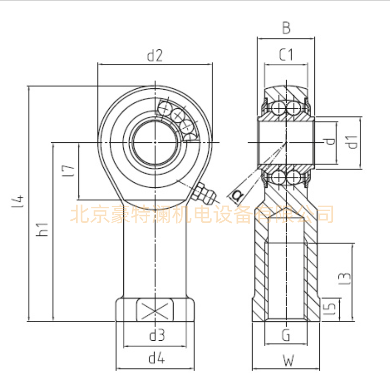 BRF10-00-501 BRF10-00-502德國durbal桿端關節軸承尺寸參數